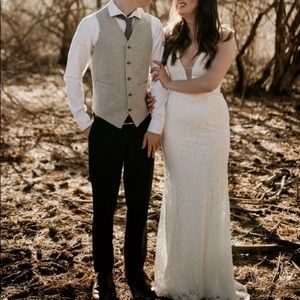 Lulus Everly Lace Maxi Dress Small NWT